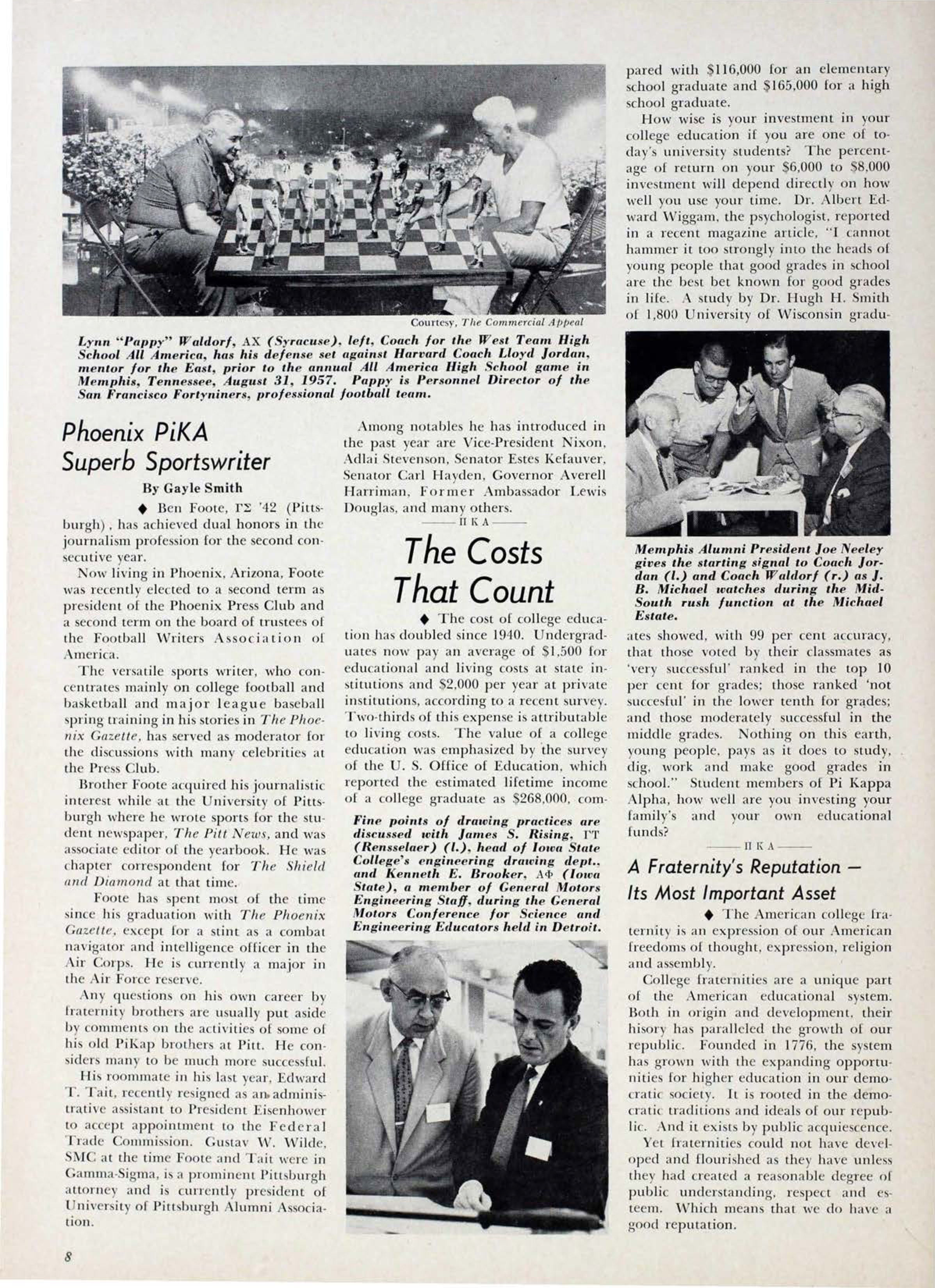 A Fraternity's Reputation its Most Important Asset